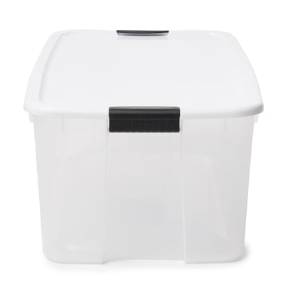 Sterilite 116 Qt Clear Latching Storage Bins with Lids, 4-Pack