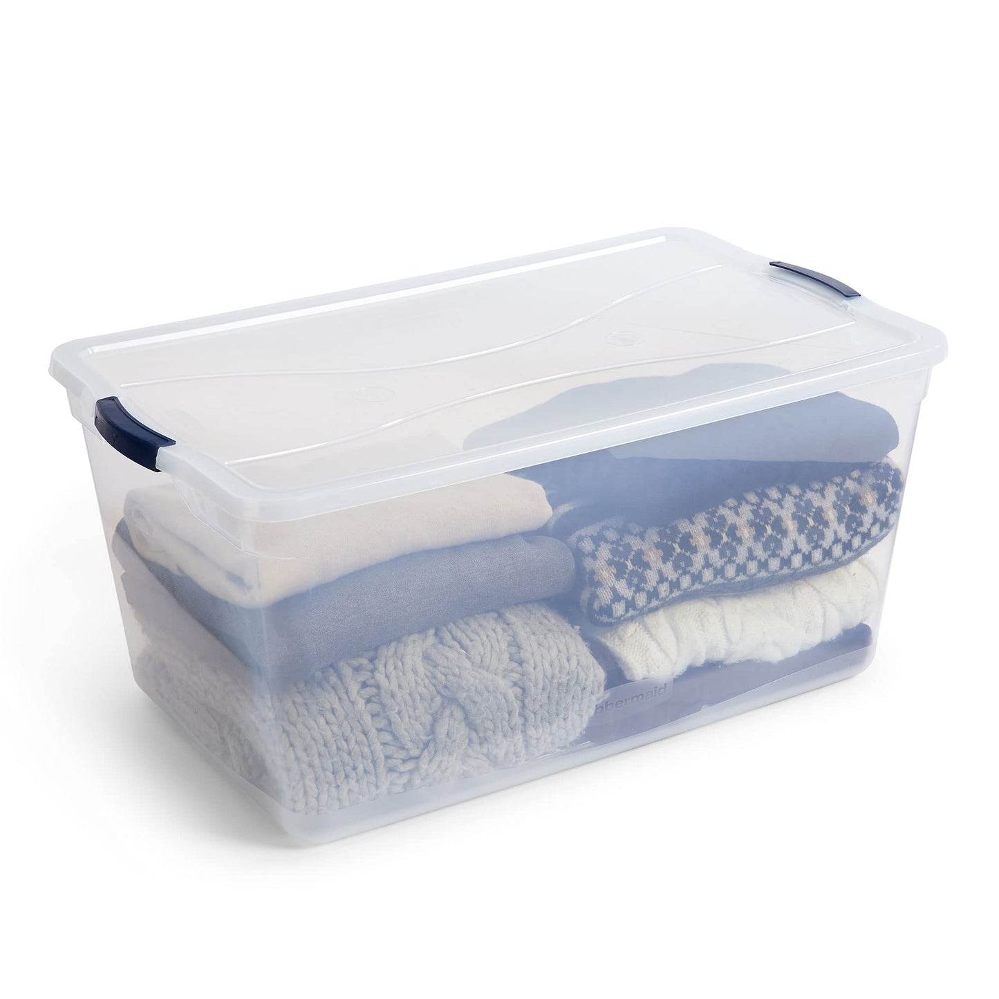 Rubbermaid Cleverstore 95QT Clear Storage Bins with Lids, 4-Pack