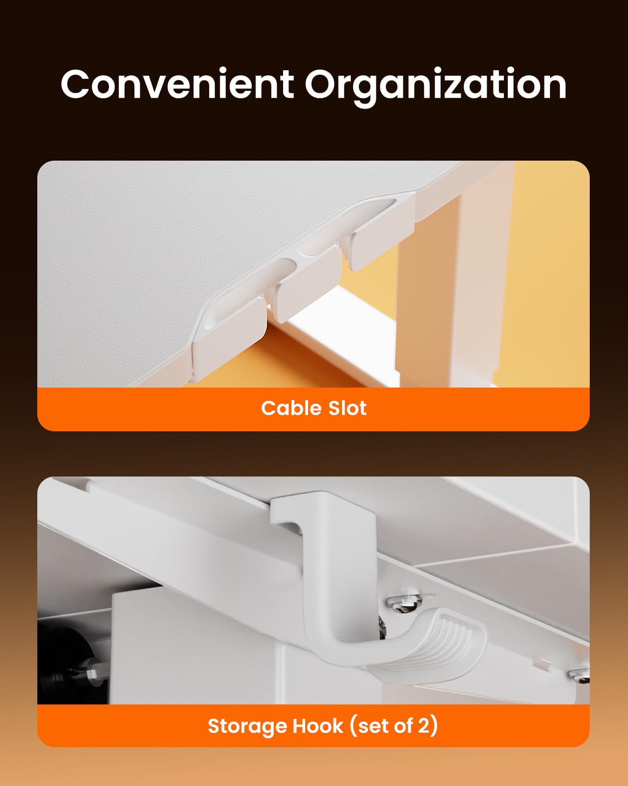 ErGear 48x24" Electric Height Adjustable Standing Desk – White