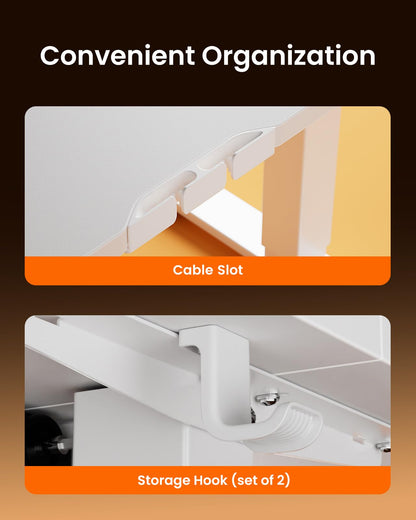 ErGear 48x24" Electric Height Adjustable Standing Desk – White