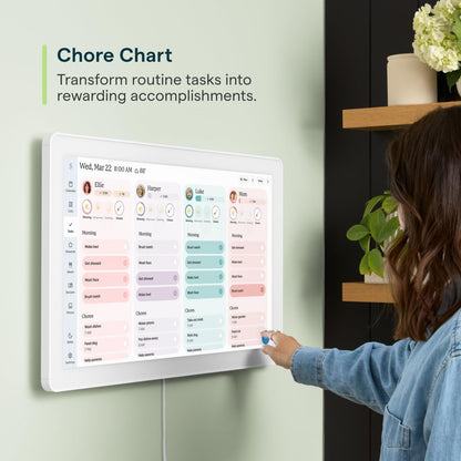 Skylight Calendar Max 27" Touchscreen Digital Family Calendar, White