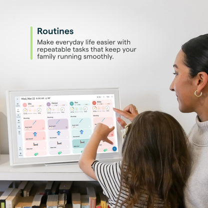 Skylight Calendar 15" Touchscreen Digital Family Calendar, White