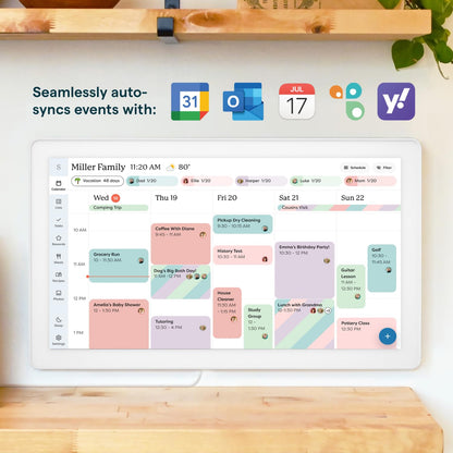 Skylight Calendar Max 27" Touchscreen Digital Family Calendar, White
