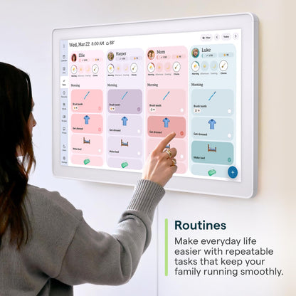 Skylight Calendar Max 27" Touchscreen Digital Family Calendar, White