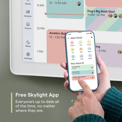 Skylight Calendar Max 27" Touchscreen Digital Family Calendar, White