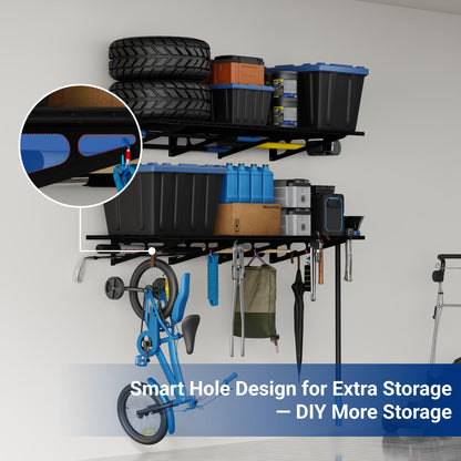 FLEXIMOUNTS 2-Pack Wall Mounted Garage Shelves 2x6ft – 1400 lbs